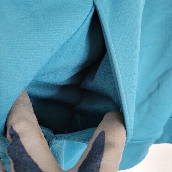 Under Armour Semi Fitted Hoodie Teal Long Sleeve Pullover Sweatshirt Size Large - Picture 4 of 12